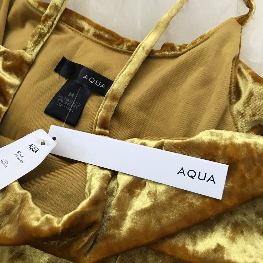 Aqua Womens Velvet Mini Party Skater Dress - Picture 4 of 7